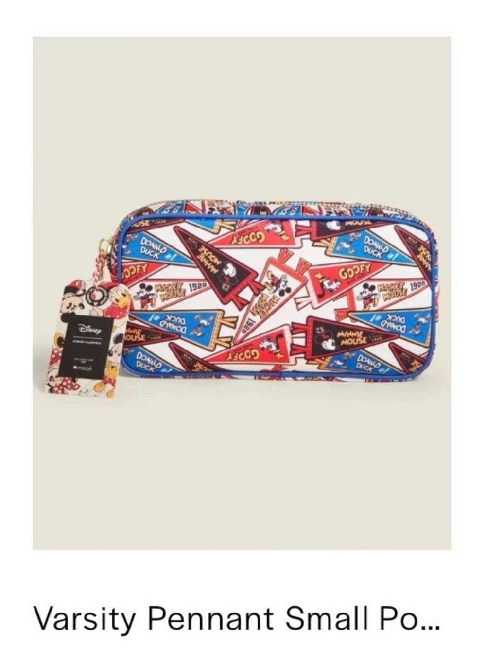 Stoney Clover Lane x Disney Macys Varsity Pennant Small Pouch